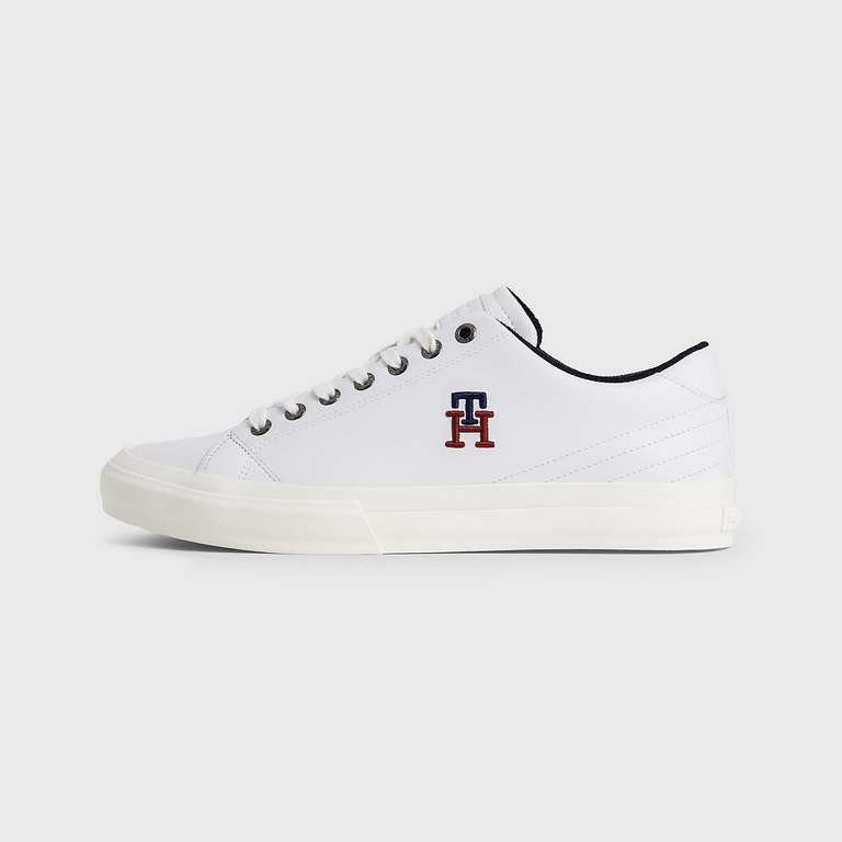 Tommy Hilfiger Mens Leather Monogram Trainers (Sizes 6.5-11) - W/Code