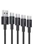 TOPK USB C Charger Cable, [4Pack 1M 1M 2M 2M] 3A Fast Charger USB A to Type C - £4.45 With Voucher @ TOPKDirect / Amazon