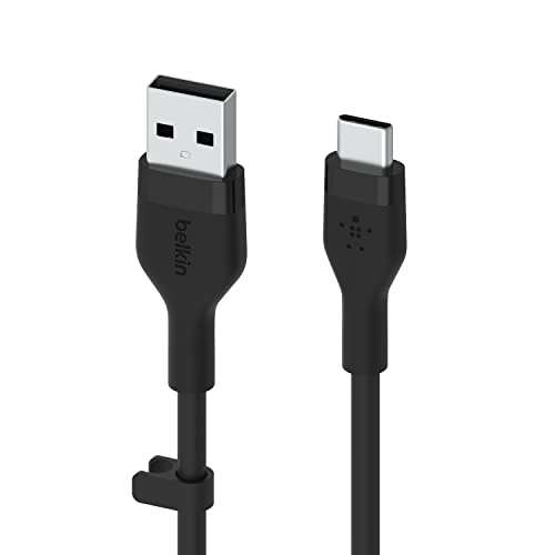Belkin BoostCharge Flex Silicone USB Type C to A Cable (1M/3.3FT) Black / White - £4.99 @ Amazon