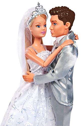 Simba 105723495 - Steffi Love Wedding Fashion, Romantic Wedding Dress and Wedding Suit £4.56 @ Amazon