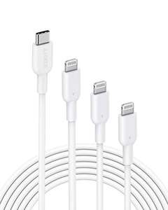 Anker USB C to Lightning Cable (3ft+6ft+10ft,3-Pack MFi Certified) Supports Power Delivery for £15.99 @ Anker /Amazon