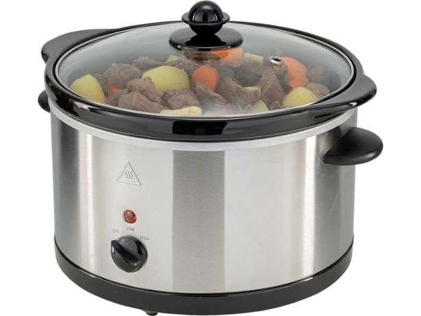 George Home 3L Slow Cooker - Stainless Steel - £13 @ Asda