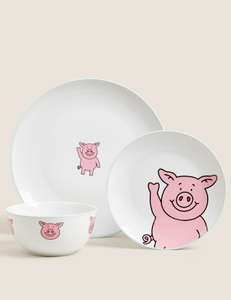 M&S Percy Pig 12 piece porcelain dining set £9 Instore @ Marks & Spencer Birstall, Leeds.
