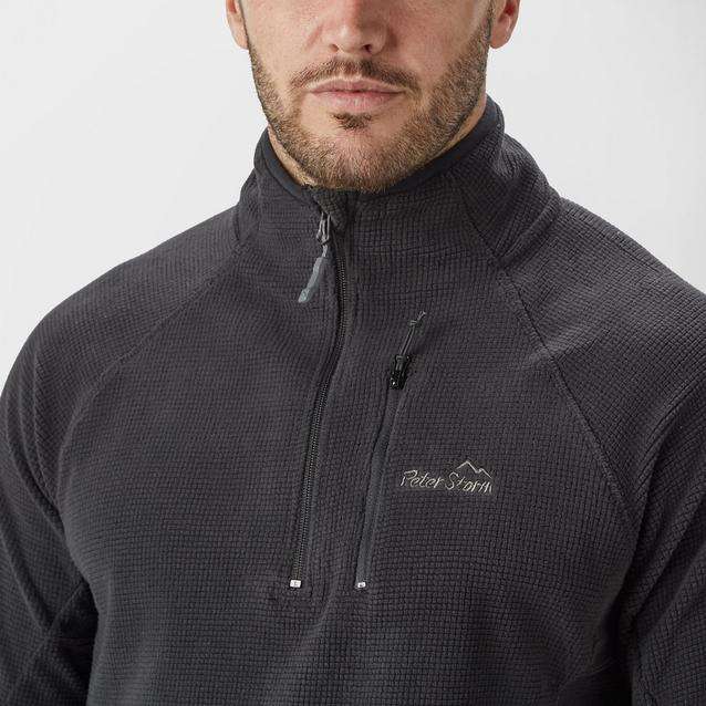 Peter Storm Men's Grid Half Zip Fleece (black, grey, blue colours and all sizes) w/code + free delivery