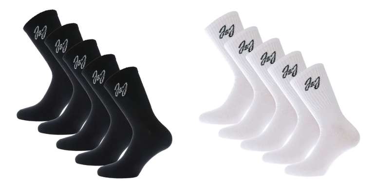 5 Pack - Jack & Jones Men’s Socks (Size 7-11) - £4.99 + Free Delivery With Code @ Get The Label
