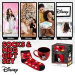 Disney Mickey Mouse Mug and Socks Set Size UK 3-6.5 Women Gift Set now £7.79 (with 40% discount voucher) on Amazon sold by Get Trend