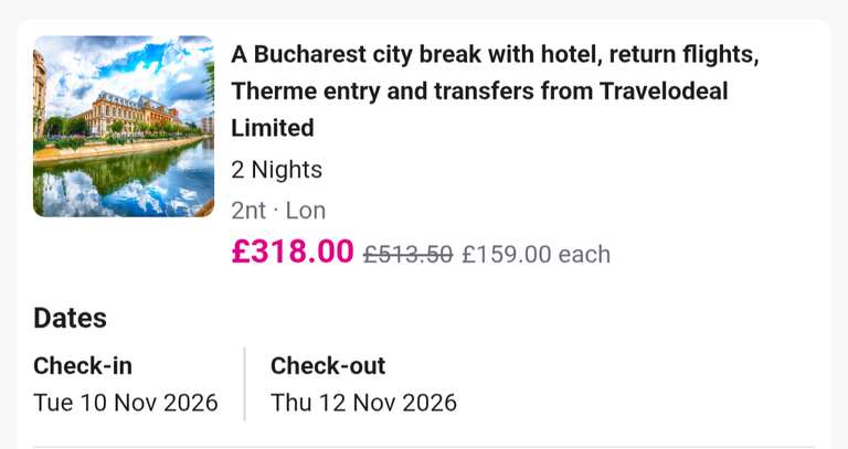 2 Night Bucharest Hotel Stay with Therme Bucharest Spa & Flights £288 ...