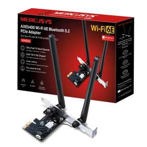 Mercusys by TP-Link AXE5400 MA86XE Tri-Band Wi-Fi 6E Bluetooth 5.2 PCIe Wifi Adapter - £30.10 @ Amazon Spain