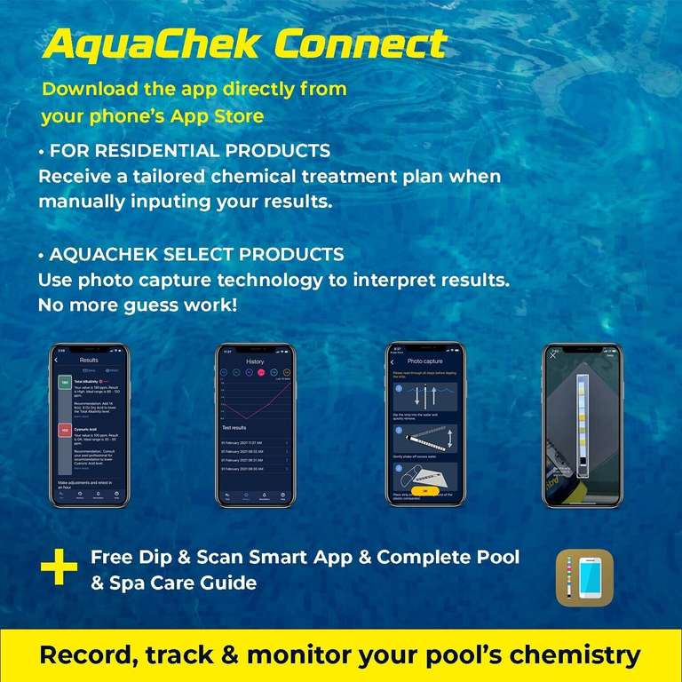 AquaChek Test Strips for Hot Tubs / Swimming Pools / Spas. 6 pack of 50 Strips. 300 Strips Total. £37.44 via eBay / Castle Hot Tubs