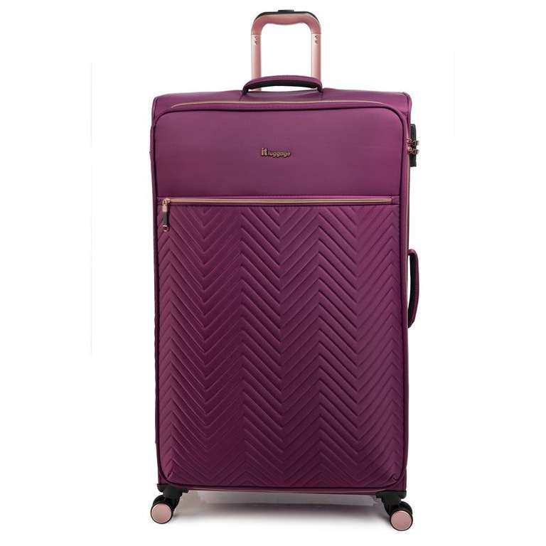 Bewitching - Extra Large Suitecase (Black) Fashionable Soft Suitcase with Rose Gold Detailing w/code