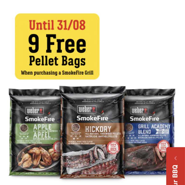 Weber Smokefire EX4 Gen 2 Wood Pellet Smoker BBQ + 9 bags of Pellets