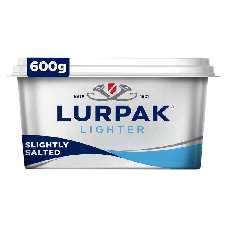 Lurpak Slightly Salted Lighter Spreadable Blend of Butter and Rapeseed Oil 600g - Instore Sunbury