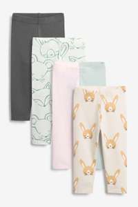 Pastel Bunny 4 Pack Gril's Leggings (1.5-7yrs) £7 - £8 @ Next Free Click & Collect
