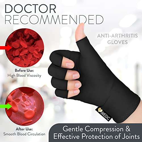 iMedic Arthritis Gloves for Women & Men - 1 Pair of Medium Compression Gloves to Provide Warmth - £4.91 @ Amazon