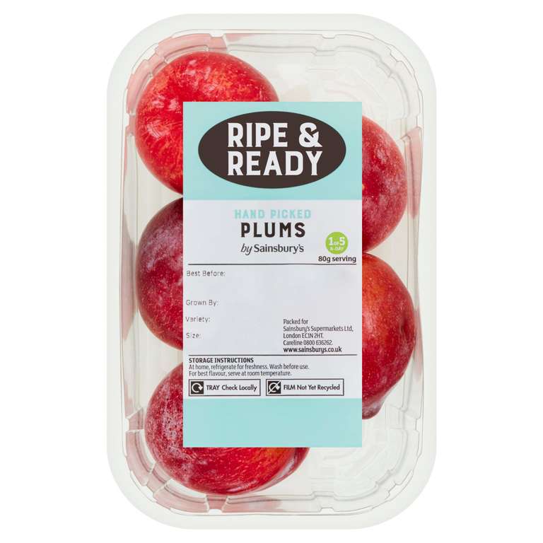 Sainsbury's Ripe & Ready Plums x5 Nectar Price