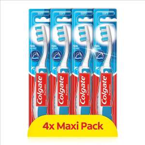 Colgate Portable Toothbrush, Travel Toothbrush Folds for Travelling, 4 pack - with voucher and auto discount - £3.40 with S&S
