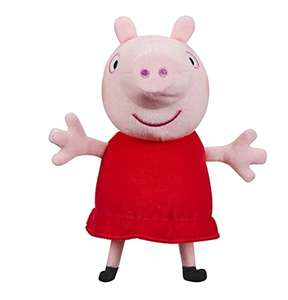 Peppa Pig Giggle and Snort Soft Toy, squeeze Peppa’s tummy, classic Peppa Pig styling, and measures 20cm tall, Red