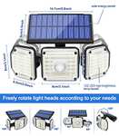 Solar Powered Security Light 122 LED Floodlight with Sensor 360° Angle With Voucher, Sold By Guohan Limited FBA