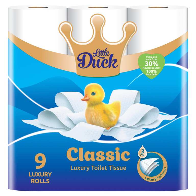 Little Duck Classic Luxury Toilet Tissue 9 Rolls (Maximum one item) - Online Only
