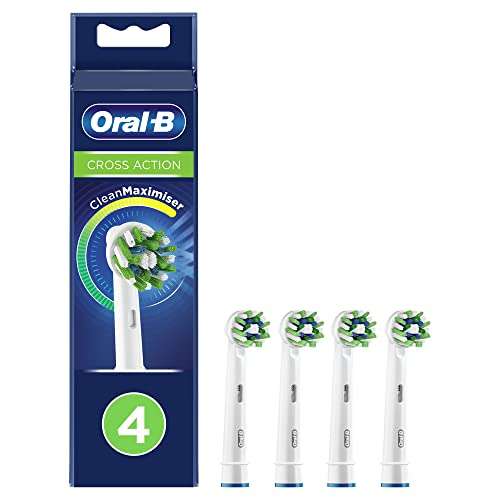 Oral-B Cross Action Electric Toothbrush Head with CleanMaximiser Technology White, Pack of 1 £7.95 @ Amazon