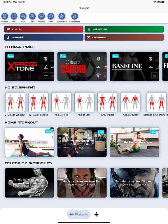 Olympia - Your Fitness Trainer - FREE @ IOS App Store