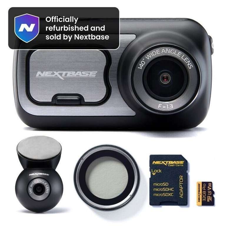 Nextbase 222x Front & Rear Dashcam Refurbished £67.99 - With Code - Sold by Nextbase