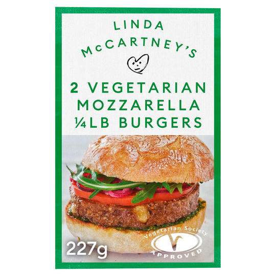 Linda McCartney's 2 Vegetarian Mozzarella 1/4 lb Burgers 227g / Linda McCartney's 6 Vegetarian Sausages 270g