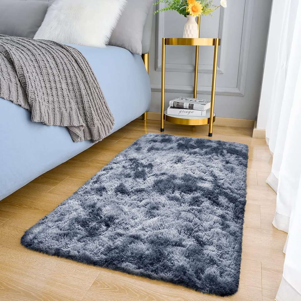 Fluffy Datk Grey Rugs MOONLIGHT20015 Rug - Fluffy Dark Grey Shaggy 110x60cm - £11.89 at ...