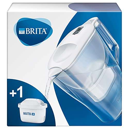 BRITA Aluna fridge water filter jug, Includes 1 x MAXTRA+ filter cartridges, 2.4L White