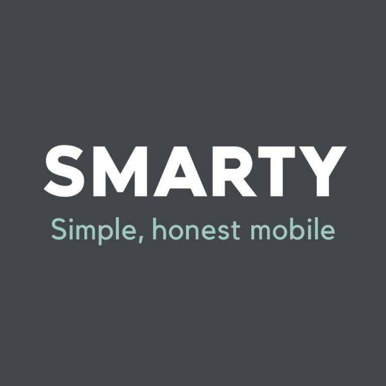 Smarty 50GB 5G Data / Unlimited calls and Texts, One month plan £8 @ MSE / Smarty