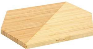 Vencier Chopping Board Large Bamboo Cutting Serving Platter Tray - Geometric 38 x 23 x 13 cm £4.99 delivered @ lynen_ltd / ebay