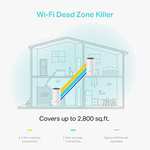 Pack of 2 TP-Link Deco E4 Whole Home Mesh Wi-Fi System, Seamless and Speedy (AC1200), 2×100Mbps Ethernet Ports
