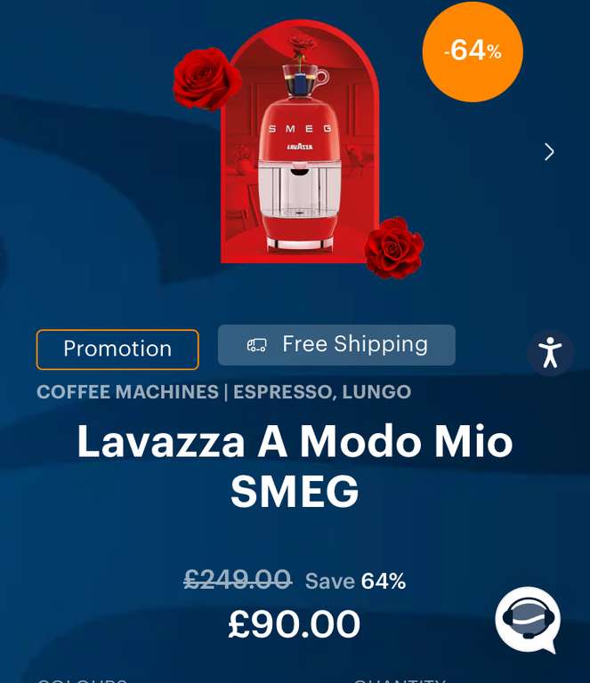 Lavazza A Modo Mio SMEG, coffee pod machine