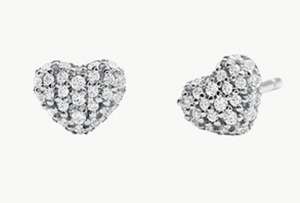 Michael Kors Women's Pavé Heart Sterling Silver or Logo Stud Earrings £30.80 / £25.67 at checkout with discount stack @ Watch Station