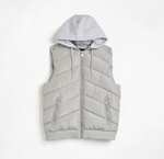 River Island Mens Gilet Grey or Blue Quilted Hooded Sleeveless Padded zip top £10 + free postage @ Riverislandoutlet / Ebay