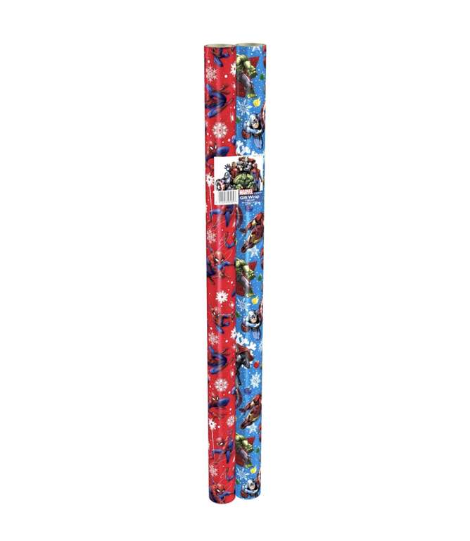 Marvel Christmas Wrapping Paper 3m Twin Pack - Free Click & Collect (Limited Stores)