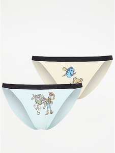 Women’s Disney Toy Story and Finding Nemo 2 pack tanga knickers £4 at George Asda