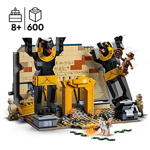 LEGO Indiana Jones 77013 Escape from the Lost Tomb Building Toy with Temple and Mummy Minifigure