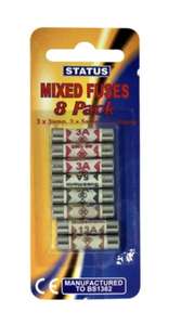 Pack of 8 Status Assorted Fuses (Limited C&C locations)