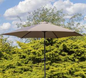 Woodside Large 2.7m Garden Parasol with Winding Crank & Tilt Coffee £34.98 Delivered @ Woodside