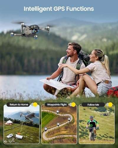 Holy Stone HS600 2-Axis Gimbal Drones with 4K EIS Camera for Adults, 2 Batteries with code at checkout sold by Holy Stone FBA