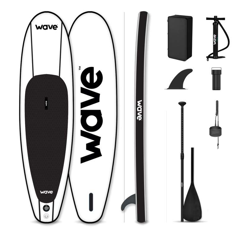 Wave Classic SUP Package | White Stand Up Inflatable Paddle Board 10ft £99.99 @ Wave Sups