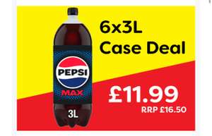 6x 3l bottles Pepsi Max