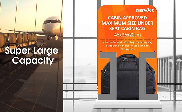 Aerolite easyJet Maximum (45x36x20cm) New and Improved 2024 Size Holdall Cabin Luggage Under Seat Flight Bag, 5 Years Of Warranty