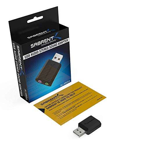 SABRENT USB to 3.5mm, double Jack Audio Adapter w.code at Store4PC-UK