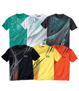 Pack of 6 Men's Sporty Print T-Shirts Sizes S-4XXXXL