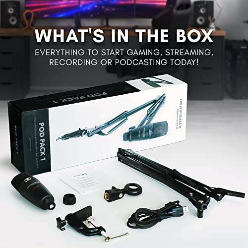 Marantz Pro Pod Pack 1 - USB Condenser Studio Microphone Kit for PC and Mac - £26.73 @ Amazon