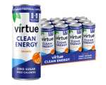 Virtue Clean Energy - Natural Energy Drink - Sugar Free, Zero Calories - 12 x 250ml (Orange) £5.40 S&S + Voucher