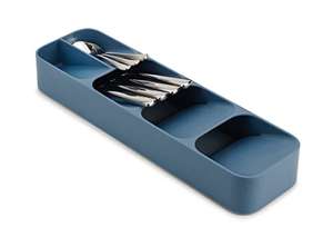 Joseph Joseph Drawer Store - Compact Cutlery Drawer Organizer, 5 compartments, holds 24+ pieces - Blue £9.60 @ Amazon