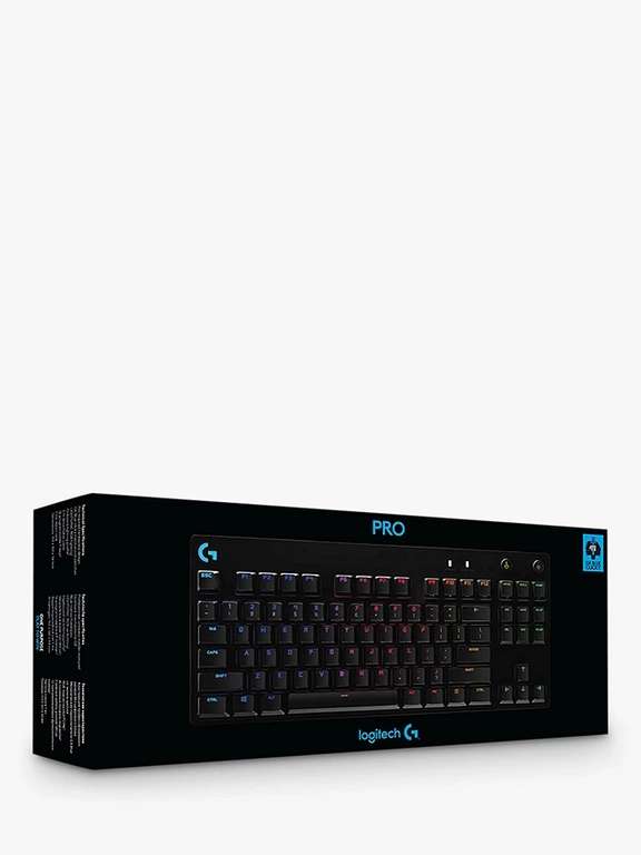 Logitech G PRO Mechanical RGB Gaming Keyboard Black £63.99 With Promo Code Selected My JL Members + Free Collection @ John Lewis & Partners
